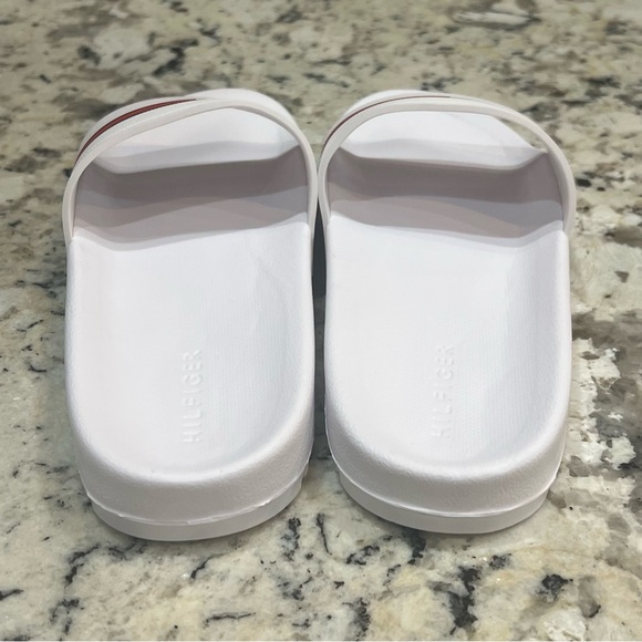 NIB Tommy Hilfiger Mens 8 Redder Flag Logo Pool Slide Sandals Red White Blue USA - Picture 8 of 11